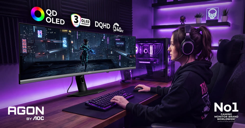 AGON by AOC представляє два нові AGON PRO QD-OLED монітори